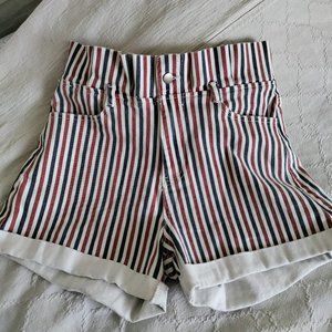 24 Colours Cute striped Red White and Blue Shorts Size M